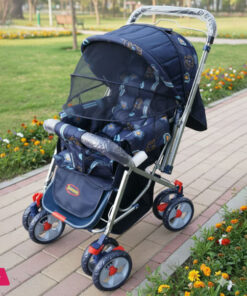 Mama Love 3 Position Baby Stroller in Blue with Net