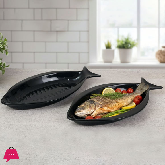 Melamine Plastic Trout Fish Platter 15Inch Length 4 Melamine Plastic Trout Fish Platter 15Inch Length - Image 2
