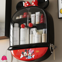 Mickey Mouse Bathroom Cosmetic Storage Box Wall-Mounted No Drill Required