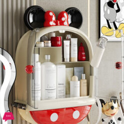 Mickey Mouse Bathroom Cosmetic Storage Box Wall-Mounted No Drill Required