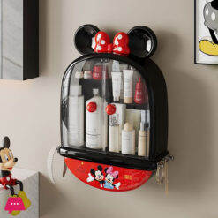 Mickey Mouse Bathroom Cosmetic Storage Box Wall-Mounted No Drill Required