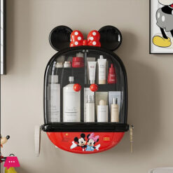 Mickey Mouse Bathroom Cosmetic Storage Box Wall-Mounted No Drill Required
