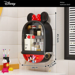 Mickey Mouse Bathroom Cosmetic Storage Box Wall-Mounted No Drill Required