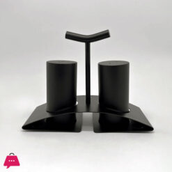 Modern Stainless Steel Salt And Pepper Shaker Set With Stand