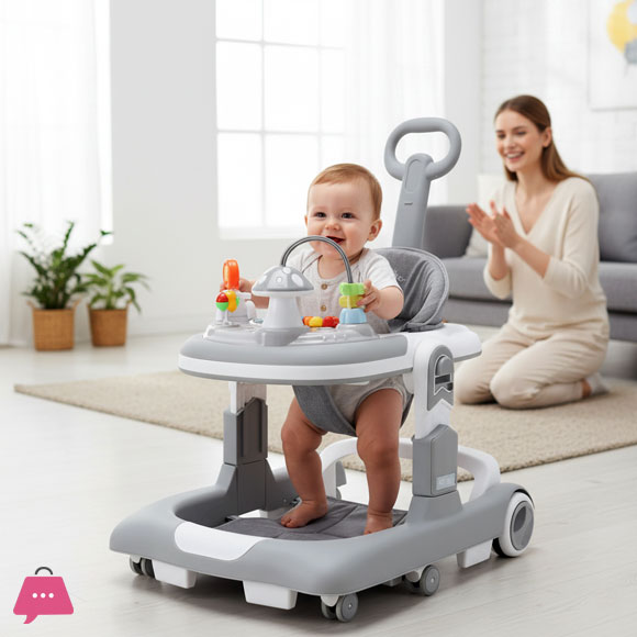 Multifunctional Mushroom Baby Walker With Push Bar My-816