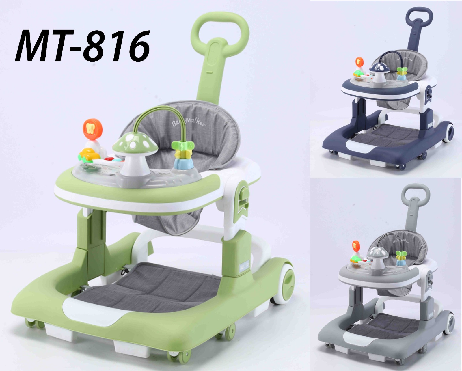 Multifunctional Mushroom Baby Walker With Push Bar My-816