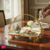 Opulent Golden Decorative Serving Platter