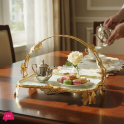 Opulent Golden Decorative Serving Platter