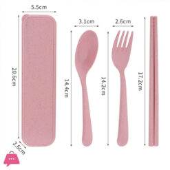 Plastic Cutlery Set Simplicity With Storage Box Fork And Chopsticks Set