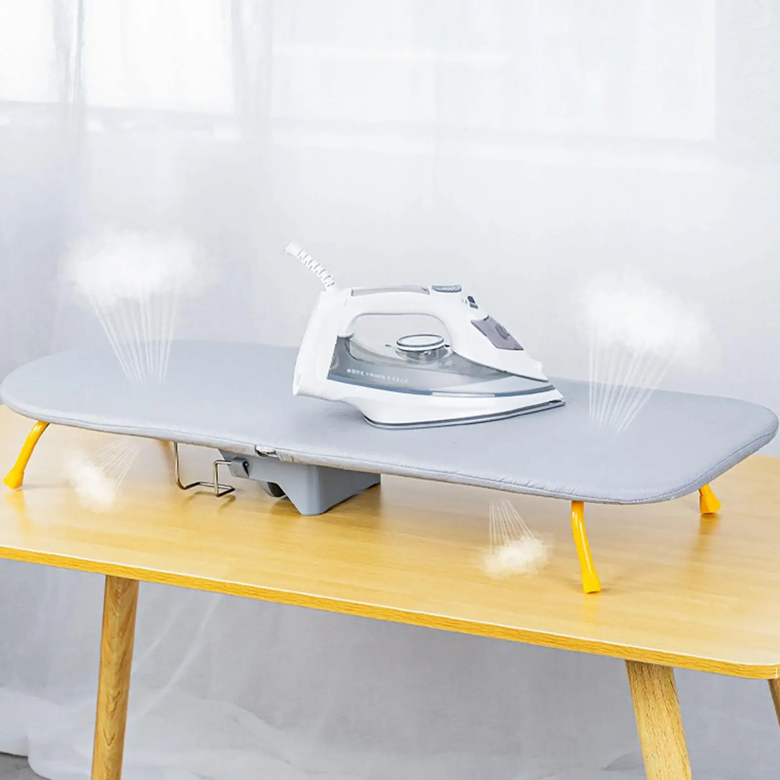 Portable Grey Pocket Folding Table Top Ironing Board