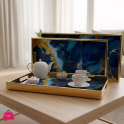 Rectangle Wooden Acrylic Tray in Different Designs Serving Tray