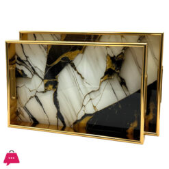 Rectangle Wooden Acrylic Tray In Different Designs Serving Tray