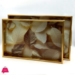 Rectangle Wooden Acrylic Tray In Different Designs Serving Tray