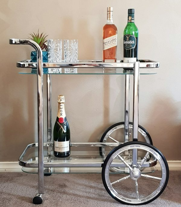 Silver Brass And Glass Bar Cart Mini Bar Tea Trolley Rectangular 7 Silver Brass And Glass Bar Cart Mini Bar Tea Trolley Rectangular