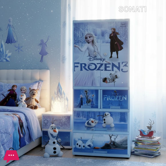 Sonati Frozen Wardrobe Multipurpose Staorage Drawer 2+2 Hanging 3 Sonati Frozen Wardrobe Multipurpose Staorage Drawer 2+2 Hanging