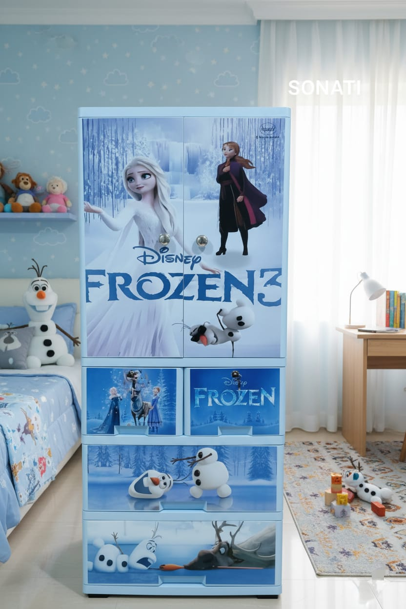 Sonati Frozen Wardrobe Multipurpose Staorage Drawer 2+2 Hanging 4 Sonati Frozen Wardrobe Multipurpose Staorage Drawer 2+2 Hanging