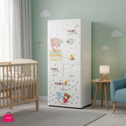 Sonati Wardrobe Multipurpose Staorage Drawer - Toy Almari Hanging Portion Cupboard Decorative Style - Almari Cabinet Portable With 6 Drawer
