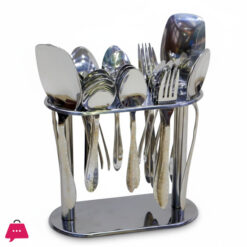 Stainless Steel Cutlery Set with Stand 23-Piece