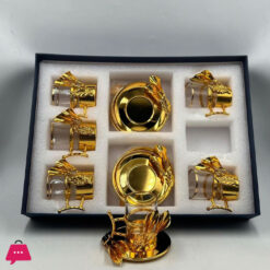Turkish Nostalgic Tea Cups And Saucers Set For 6 Person Luxury Turkish Tea Set