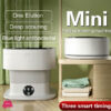 11L Portable Compact Folding Washing Machine With Timed Spin Dry Function For Socks, Underwear, And Lingerie Cleaning