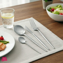 18/10  Stainless Steel Matte  Flatware Cutlery Set of 4 Pieces