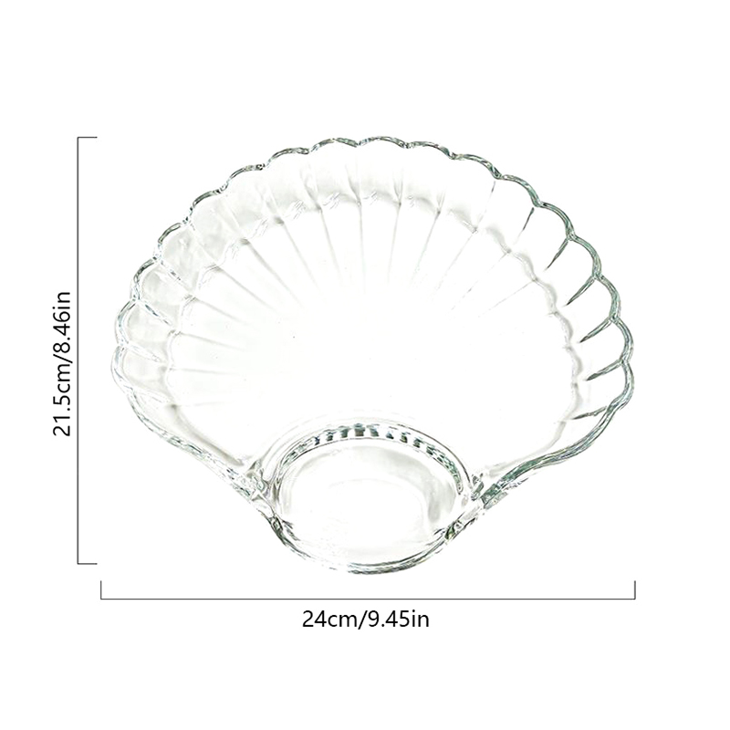 Shell Dishtransparent Dumpling Plate Snack Shell Spitting Dish 1Pc