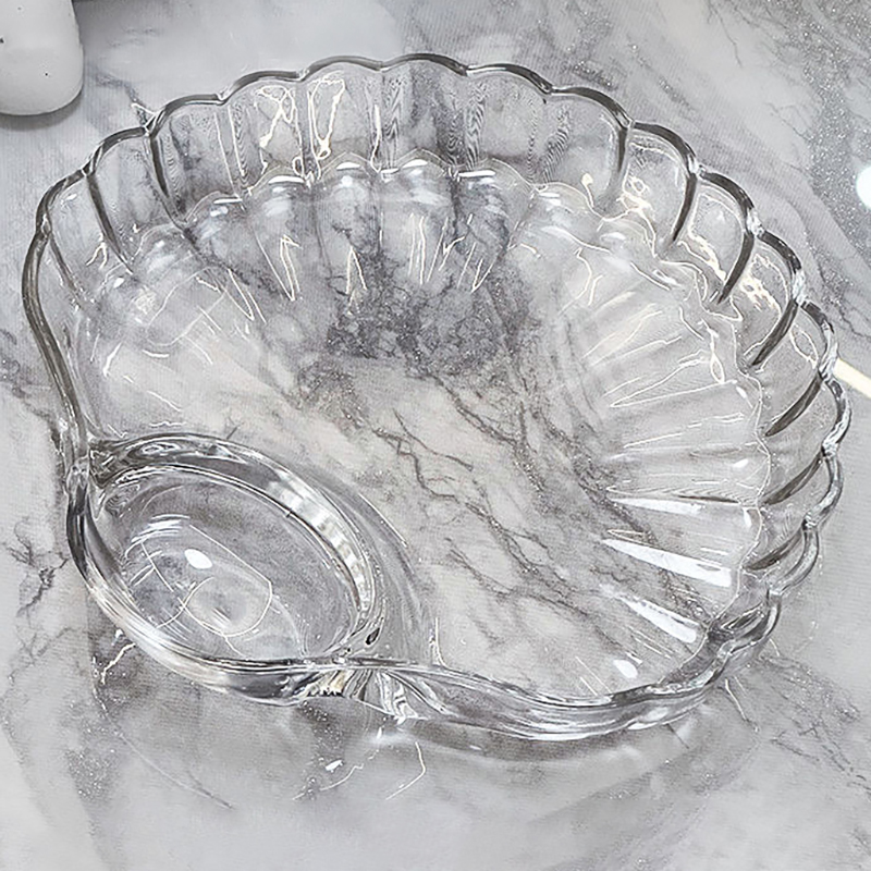 Shell Dishtransparent Dumpling Plate Snack Shell Spitting Dish 1Pc