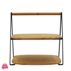 2-Tier Bamboo Serving Stand Modern Wood Display Cake Dessert Stand 8 2-Tier Bamboo Serving Stand Modern Wood Display Cake Dessert Stand