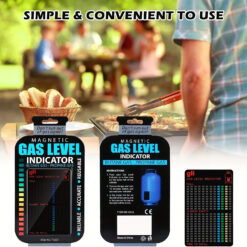 Magnetic Cylinder Gas Level Indicator Reusable Magnetic Gas Tank Level Sticker Gas Capacity Tester With Liquid Crystal Display Portable Magnetic Level Indicator For Outdoor Cooking Bbq And Camping