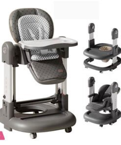 JOYOUS 3 in 1 Foldable Portable Multifunctional Adjustable Baby Feeding Dining High Chair Baby Walker Swing Rocker Eating Chair