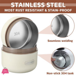 304 Stainless Steel Insulated Lunch Box Set Portable 4-Piece Adult Food Container With Thermal Bag For Food Packaging