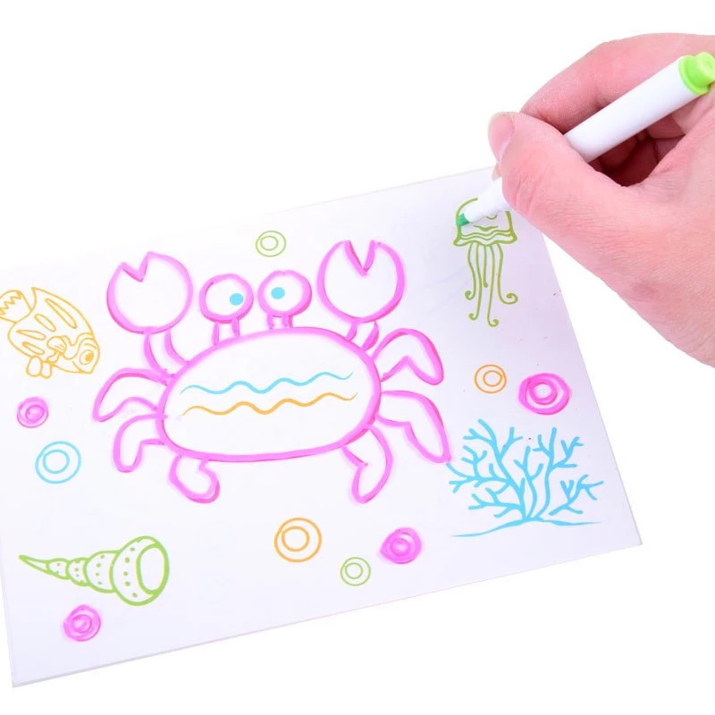 Unicorn 3D Magic Drawing Board With Led Backlight &Amp; 4 Neon Markers And Glasses 11 Unicorn 3D Magic Drawing Board With Led Backlight &Amp; 4 Neon Markers And Glasses