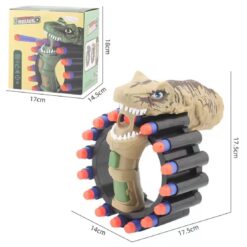 Burst Dinosaur Roar Blasting Toy Gun Easy Manual Reload Guns Eva Soft Bullet Wrist Blasting Soft Bullet Gun Kids Fun Toys