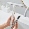 Shower Squeegee Silicone Shower Wiper Window Squeegee Bathroom Wiper Extra Light Shower Squeegee Squeegee for Shower Bathroom Tiles Mirror Window Squeegee White