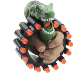 Burst Dinosaur Roar Blasting Toy Gun Easy Manual Reload Guns Eva Soft Bullet Wrist Blasting Soft Bullet Gun Kids Fun Toys