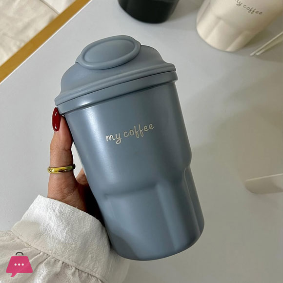 Cute Korean Coffee Cup Thermos With Straw Tumbler 450Ml 7 Cute Korean Coffee Cup Thermos With Straw Tumbler 450Ml - Image 5