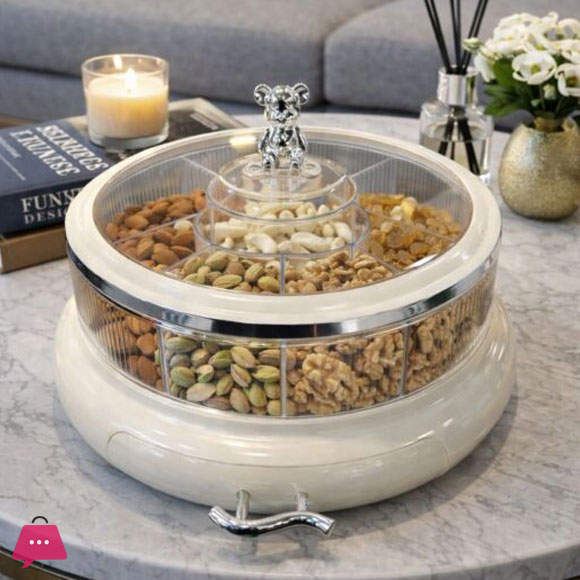 Dry Fruit Bowl Nordic Style Bear Knob