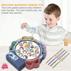 Electric Music Spinning Magnet Fishing Early Education Toy 4-Player