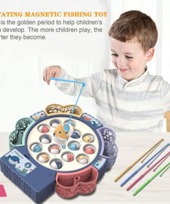 Electric Music Spinning Magnet Fishing Early Education Toy 4-Player - Image 4