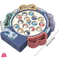Electric Music Spinning Magnet Fishing Early Education Toy 4-Player