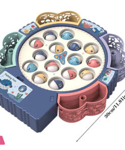 Electric Music Spinning Magnet Fishing Early Education Toy 4-Player - Image 3