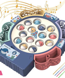 Electric Music Spinning Magnet Fishing Early Education Toy 4-Player