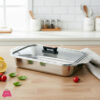 Stainless Steel Serving Tray With Cover