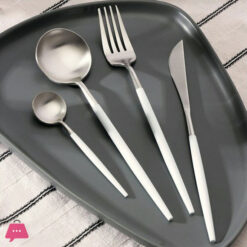 18/10 Stainless Steel Matte Flatware Cutlery Set Of 4 Pieces 15 18/10 Stainless Steel Matte Flatware Cutlery Set Of 4 Pieces