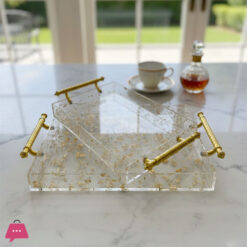 Acrylic Serving Tray Set With Modern and Distinctive Design