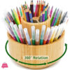 Bamboo Multi-Purpose Holder Makeup Tool Storage Box Stationery Storage Holders