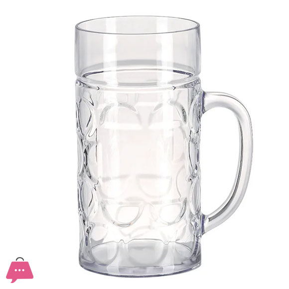 Beer Mug Made Of Glass For Bar Party Cold Drink Milk Shakes And Juices Glass 4 Beer Mug Made Of Glass For Bar Party Cold Drink Milk Shakes And Juices Glass - Image 2