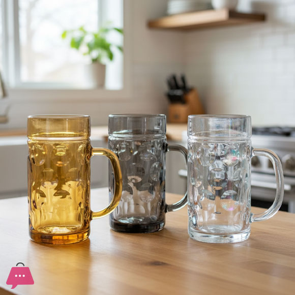 Beer Mug Made Of Glass For Bar Party Cold Drink Milk Shakes And Juices Glass 3 Beer Mug Made Of Glass For Bar Party Cold Drink Milk Shakes And Juices Glass