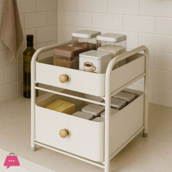 Binca Modern Countertop Storage Cart 2-Tier Drawer Organizer
