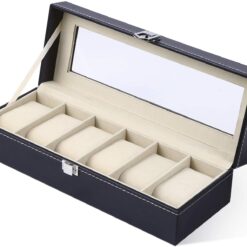 New Elegant 6 Watches Storage Box Pu Leather For Men And Women Made In China
